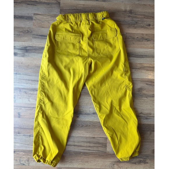 prAna Stretch Zion Elastic Waist Cargo Yellow Pants Belted Jogger Gorpcore - Picture 5 of 9